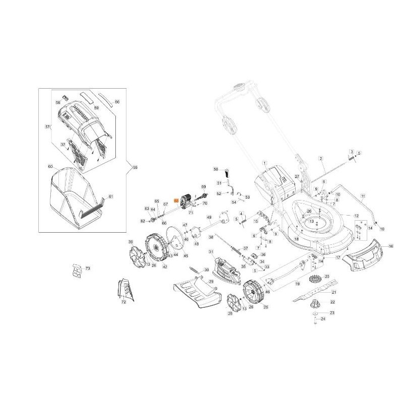 COMPLETE TRANSMISSION CAT. GI 548/GI 553 (ME520) ORIGINAL EMAK 54350005R