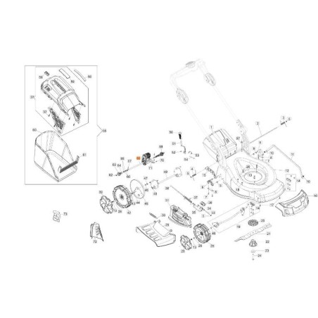 TRANSMISSION COMPLÈTE CAT. GI 548/GI 553 (ME520) ORIGINAL EMAK 54350005R | Newgardenstore.eu