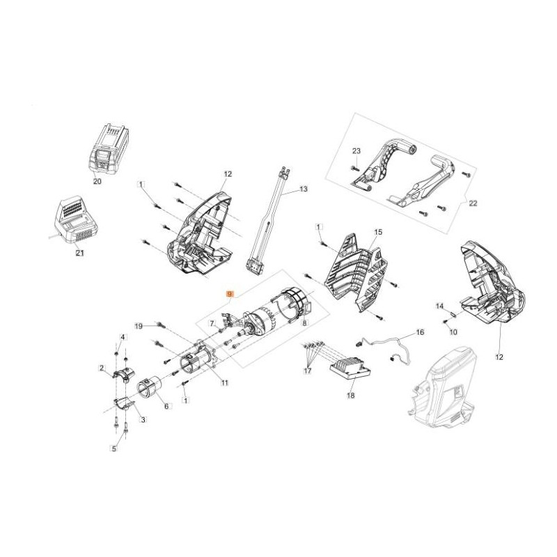 KIT MOTEUR ÉLECTRIQUE 56 V 600 W AVEC CLIMATISATION. EMAK 54310075R D'ORIGINE