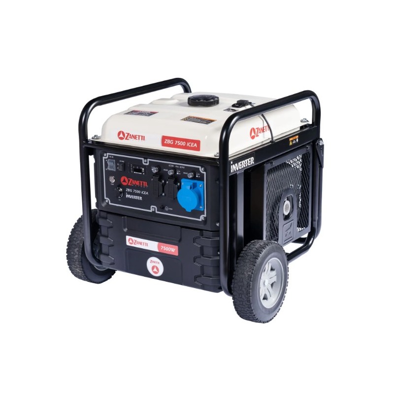 Groupe électrogène à essence ZANETTI ZBG7500iCEA 459cc monophasé 230V 7,5kW