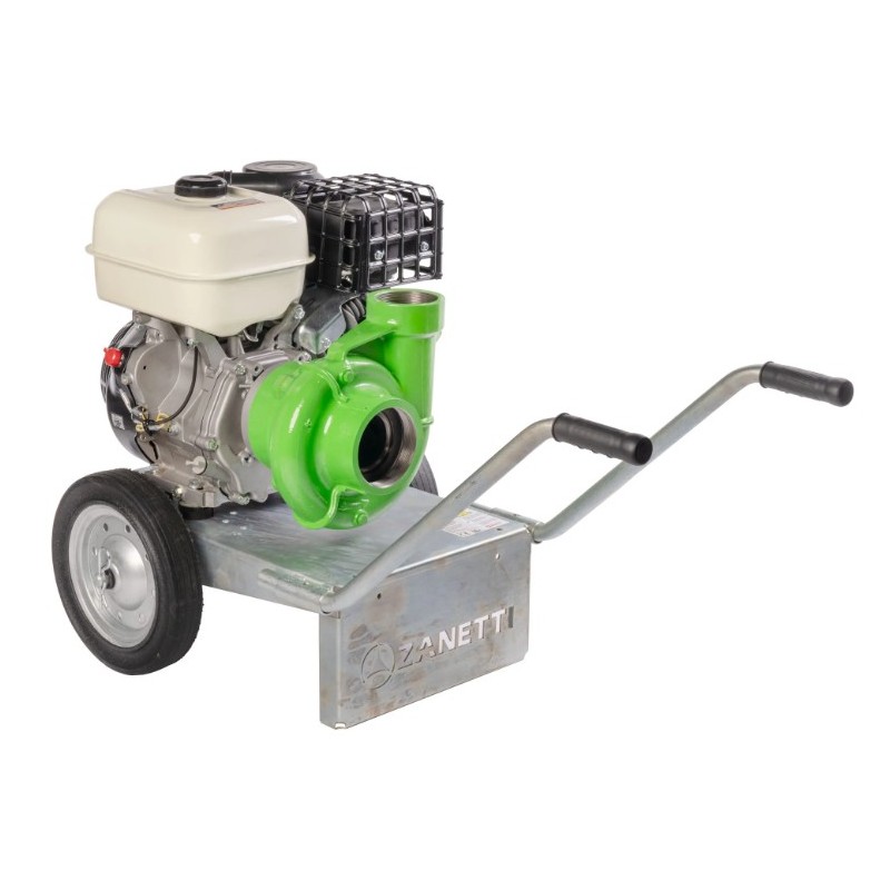 Motobomba centrífuga de gasolina ZANETTI PB80-420CGE hierro fundido agua clara