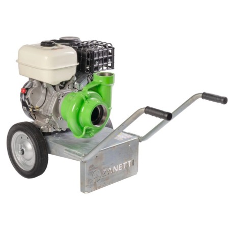 Motobomba centrífuga de gasolina ZANETTI PB80-420CGE hierro fundido agua clara | Newgardenstore.eu