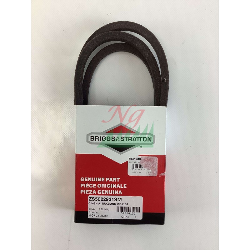 Cinghia trattorino tagliaerba rasaerba ORIGINALE BRIGGS & STRATTON 5022931SM