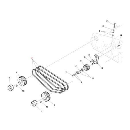 XPA1507 belt lawn tractor ORIGINAL GIANNI FERRARI 00.17.01.0090 | Newgardenstore.eu