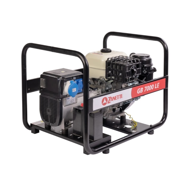 Generador de gasolina para obras ZANETTI GB7000LE, monofásico, 420 cc, 230 V, 7 kW, 3000 rpm