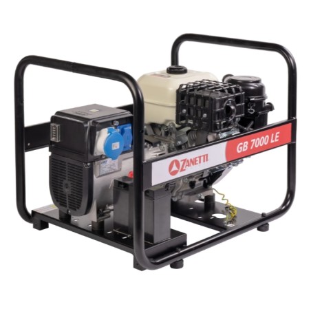 Generador de gasolina para obras ZANETTI GB7000LE, monofásico, 420 cc, 230 V, 7 kW, 3000 rpm | Newgardenstore.eu