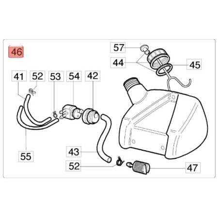 Réservoir de débroussailleuse 8200 8220 8260 ORIGINAL EFCO 4162329AR | Newgardenstore.eu