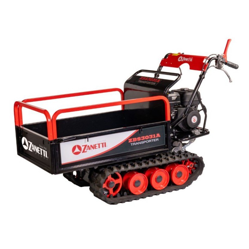 Carretilla de gasolina ZANETTI ZBS3031A de 196 cc con 3 rodillos, capacidad 300 kg