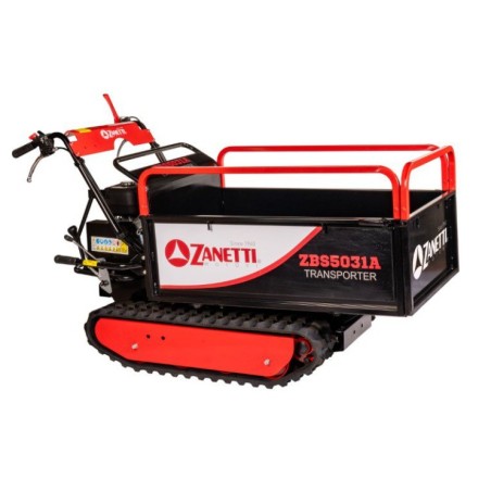 Motocarriola a benzina ZANETTI ZBS5031A 196cc cingolata 4 rulli portata 500kg | Newgardenstore.eu