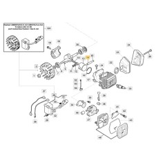 Spinotto pistone motosega 2525 A2500 A305 ORIGINALE STIGA 123760006/0 | Newgardenstore.eu