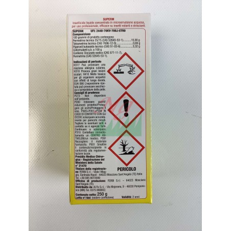 Insetticida concentrato AL.FE SUPERM contro insetti volanti striscianti 250mL