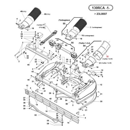 Tubo de conexión para tractor cortacésped ORIGINAL GIANNI FERRARI 01.50.01.2830 | Newgardenstore.eu