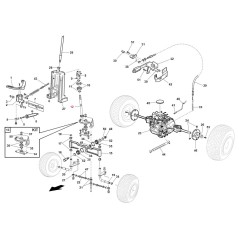 Eje de dirección para cortacésped GTM GSM, original Gianni Ferrari 89001160000