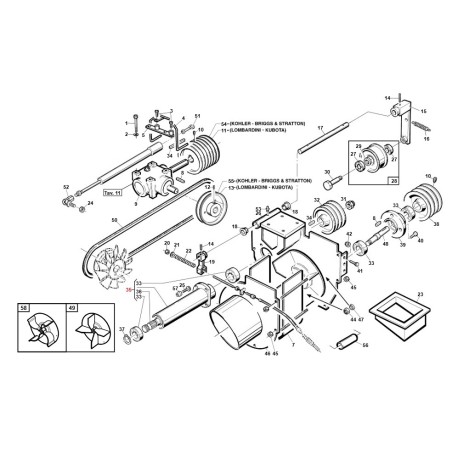 Tubo de soporte para tractor cortacésped Gianni Ferrari PG SR original 95029231100 | Newgardenstore.eu