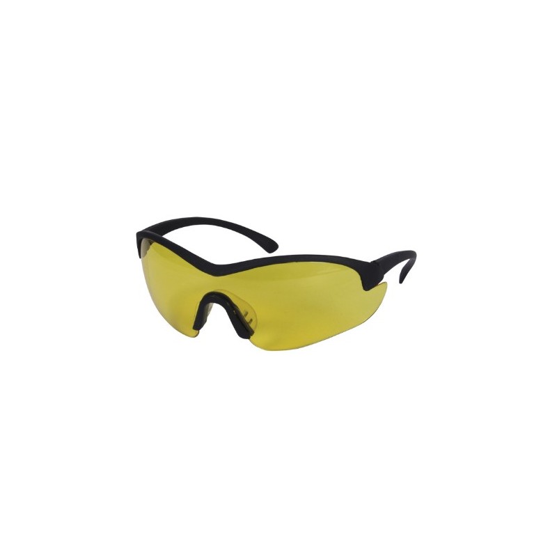 Lightweight and comfortable BLUEBIRD safety glasses with yellow lenses