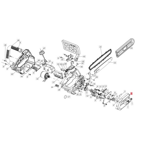 Tapa tensor de cadena THCS22-07 motosierra ORIGINAL BLUEBIRD 3130805230000 | Newgardenstore.eu
