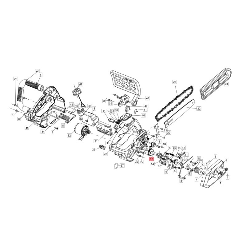 Ingranaggio tendicatena motosega THCS22-07 ORIGINALE BLUEBIRD 9A01000047000
