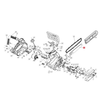 Barra de motosierra BLUEBIRD ORIGINAL THCS22-07 220002000000 THCS22-07-BAR | Newgardenstore.eu