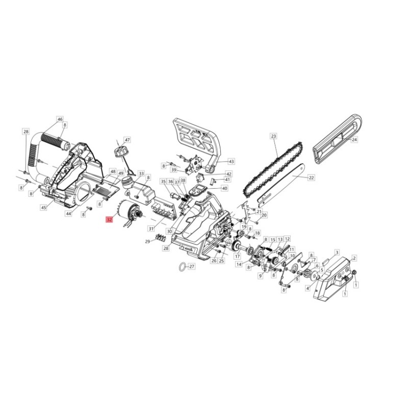 MOTOR DE MOTOSIERRA BLUEBIRD THCS22-07 ORIGINAL 7140Y36350000