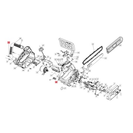 THCS22-07 ORIGINAL BLUEBIRD 3010100404000 kettensäge rechts kurbelgehäuse | Newgardenstore.eu