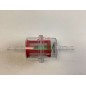 Filtro carburante benzina GASOLIO in plastica trasparente rosso cartuccia in rete