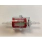 Filtro carburante benzina GASOLIO in plastica trasparente rosso cartuccia in rete