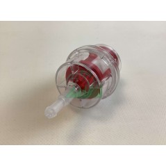 Filtro carburante benzina GASOLIO in plastica trasparente rosso cartuccia in rete | Newgardenstore.eu