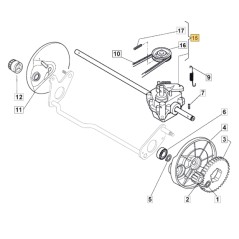 Unidad de accionamiento para cortacésped STIGA BL480MS A480MSB ORIGINAL 181003127/0 | Newgardenstore.eu