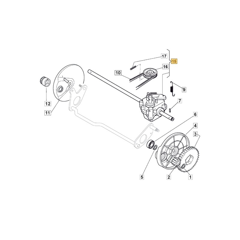 Unidad de accionamiento para cortacésped STIGA BL480MS A480MSB ORIGINAL 181003127/0