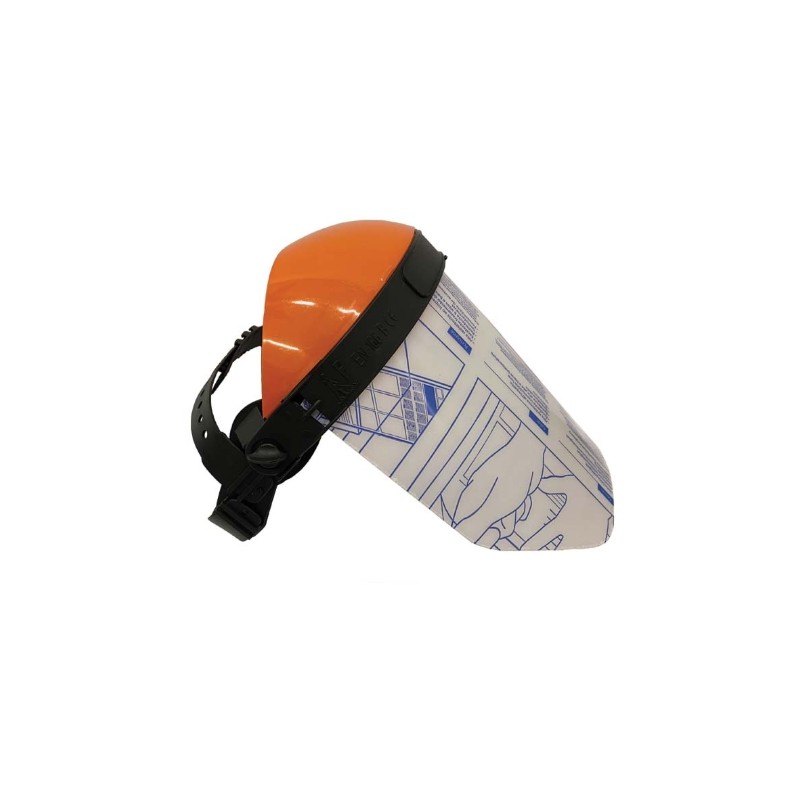 Professional BLUEBIRD polycarbonate visor, liftable and adjustable