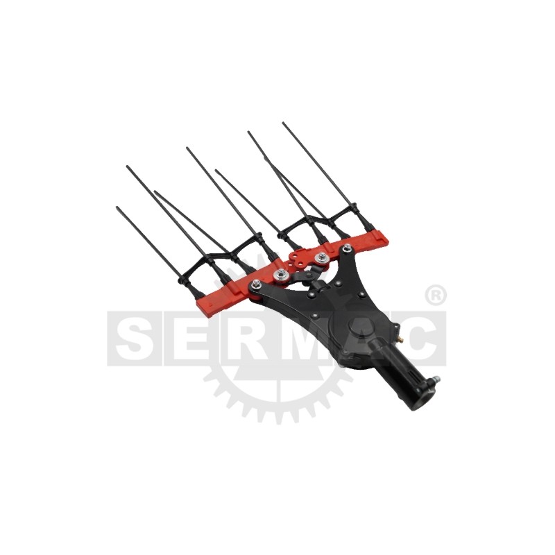 Testa di ricambio abbacchiatore a pettine PRO.TOP attacco quadrato 5,3mm