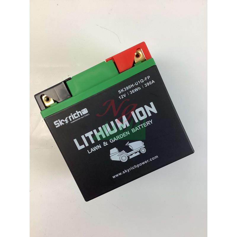 Batteria al litio SKYRICH trattorino tagliaerba capacita' 32Ah tensione 12V
