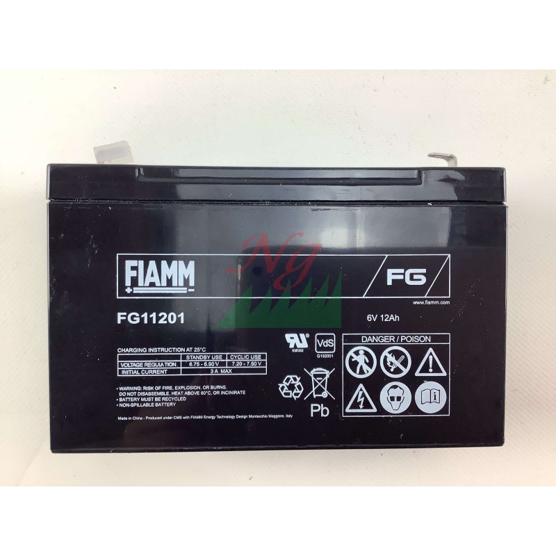 FIAMM FG11201 Batería recargable hermética de plomo-ácido 6V 12 Ah