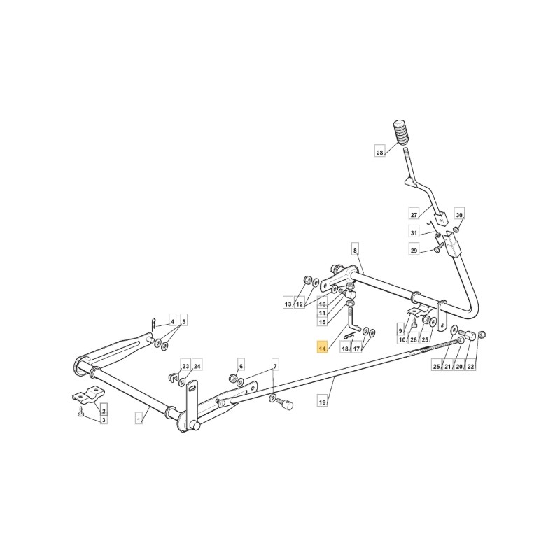 ORIGINAL STIGA 125840003/0 Rasentraktor Deckhebel Verbindung Spurstange