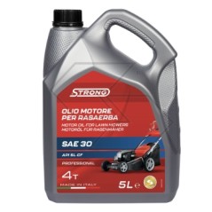 Aceite motor SAE-30 STRONG 5Litros motores 4 tiempos cortacésped excelente lubricación | Newgardenstore.eu