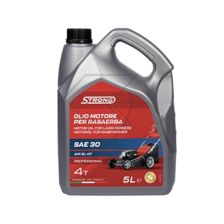 Engine oil SAE-30 STRONG 5Litre 4-stroke engines lawn mower excellent lubrication | Newgardenstore.eu