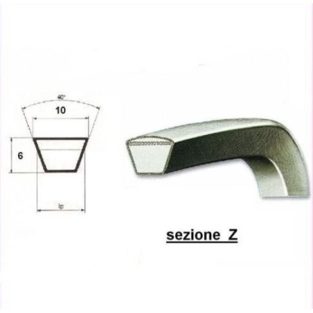 Courroie trapézoïdale d'entraînement pour tondeuse à gazon compatible avec Mitsubishi 630210 Z21 | Newgardenstore.eu