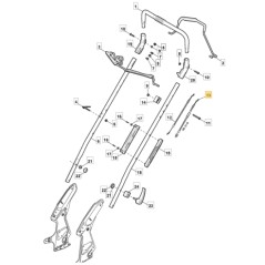 Original Stiga XSP55BS lawnmower handle traction cable 381030068/0 | Newgardenstore.eu