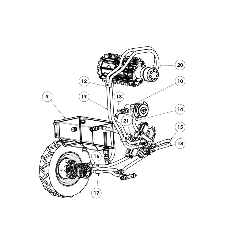 Engine dist pipe SX HW-5 ORIGINAL GRIN BCH-0619