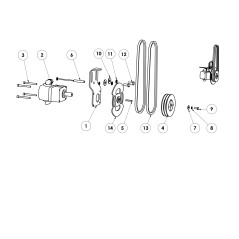 ORIGINAL GRIN BCH-0506 BIOCH-150 Pumpenriemenspanner