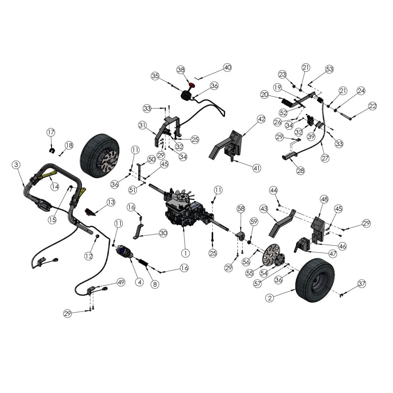 Commande de direction XM (câble DS33-1-CP-6-P-G 1525-165-17-27) ORIGINAL GRIN PRT-1414