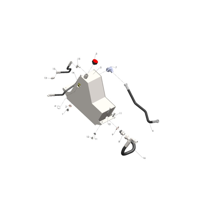 CAP WITH BREATHER AND DIPSTICK FOR TANK - OIL LOADING ICON - MALE 3/4" GAS ORIGINAL GRIN BCH-0282