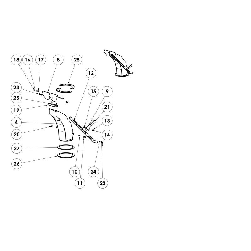 Central spacer for fireplace BIOCH-150 ORIGINAL GRIN BCH-0502