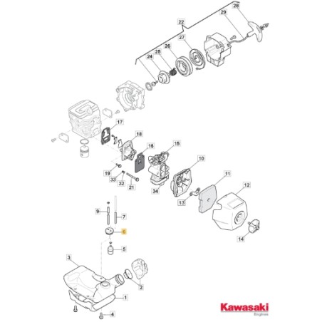 Pasacables original para desbrozadora Stiga 118801926/0 BK27E BK27ED | Newgardenstore.eu