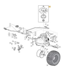 Kit de poulie de ventilateur pour tracteur de pelouse STIGA 1530H ORIGINAL 1139-2201-01 | Newgardenstore.eu