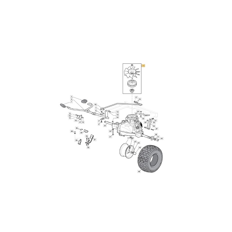 Kit ventola puleggia trattorino tagliaerba 1530H ORIGINALE STIGA 1139-2201-01