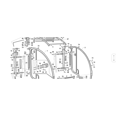 Arceau de sécurité Arco DS x ORIGINAL KUBOTA GIANNI FERRARI 01.50.00.8350 | Newgardenstore.eu