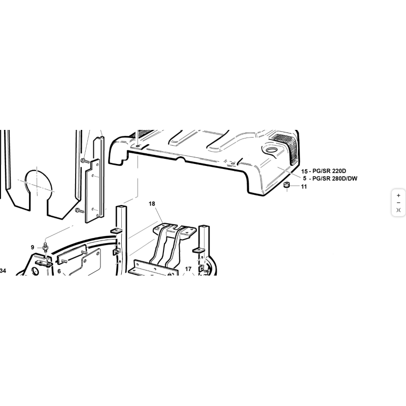 COFANO MOTORE PG PREMONTATO PG280D-DW ORIGINALE KUBOTA GIANNI FERRARI 95400111000
