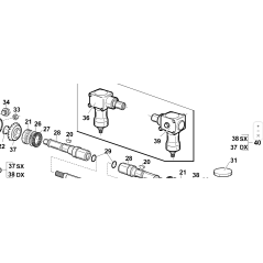 GR.BOX CON 2 SALIDAS PLACA DERECHA ORIGINAL KUBOTA GIANNI FERRARI 00777305600 | Newgardenstore.eu