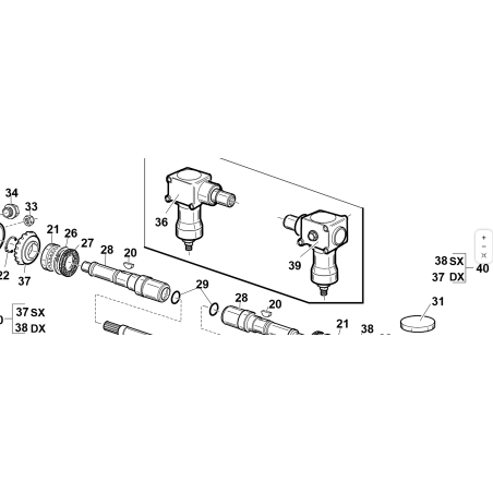 GR.SCATOLA A 2 USCITE PIATTO DX ORIGINALE KUBOTA GIANNI FERRARI 00777305600 | Newgardenstore.eu